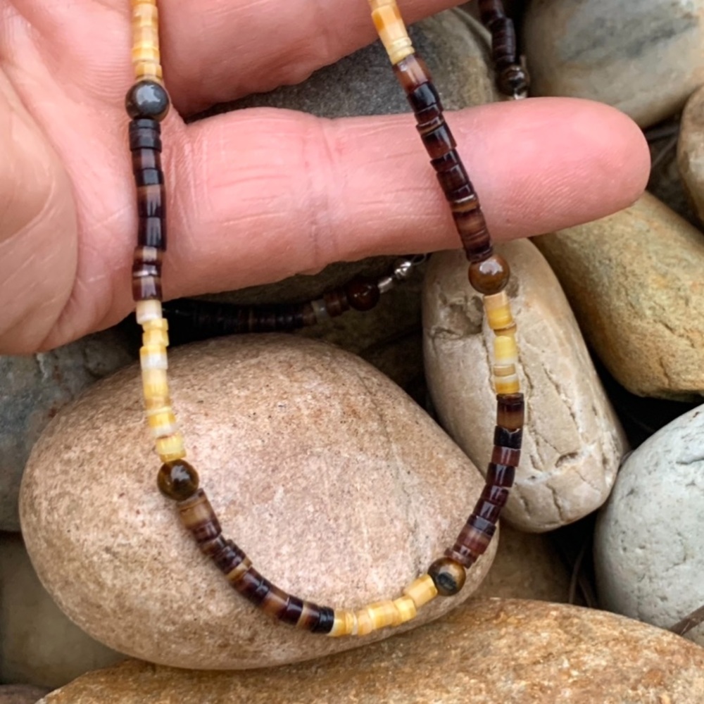 Seashell & Tiger Eye Necklace